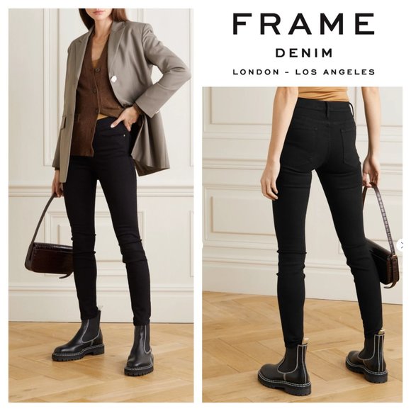 Frame Denim Denim - Frame Denim Women's Black Skinny Jeans
